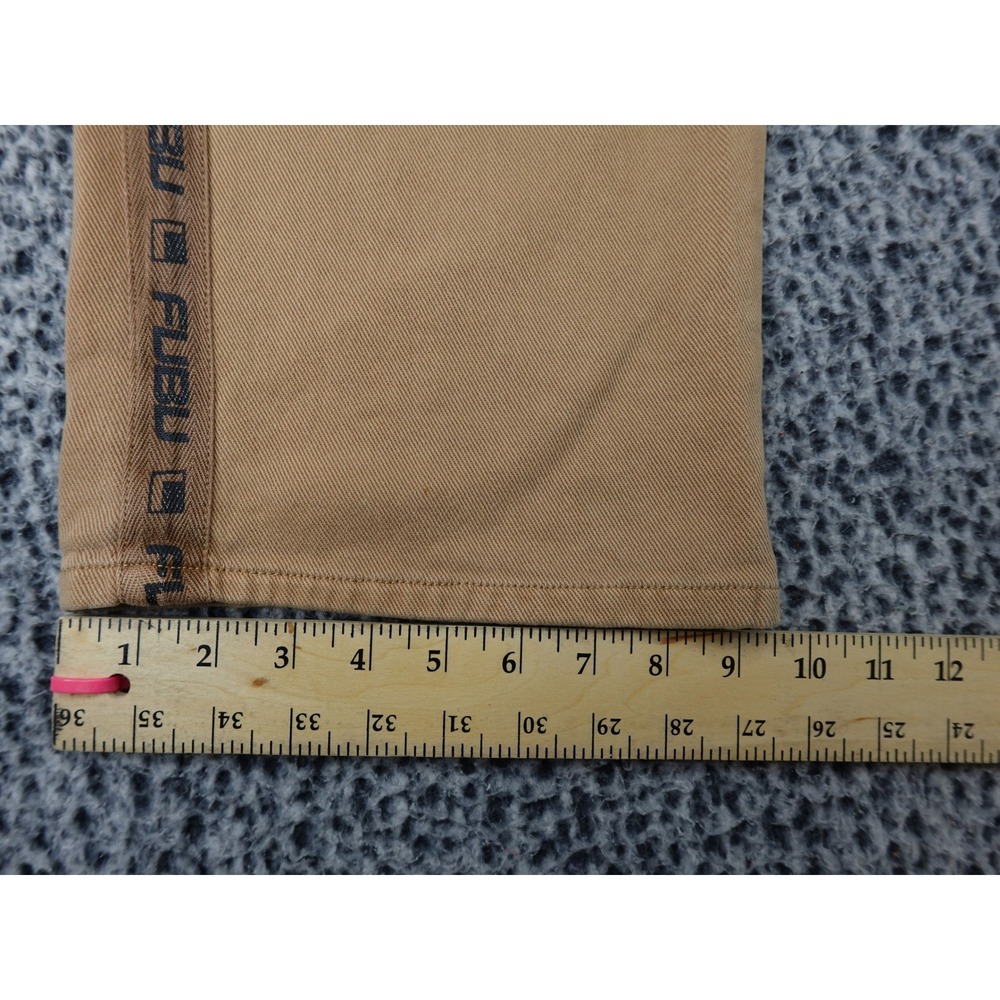Fubu Cargo Pants Mens Large Tan Logo Tape Streetwear Collaboration View 6